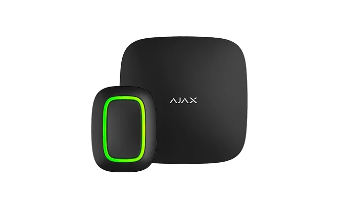 Базовый комплект системы безопасности Ajax: Централь Hub + тревожная кнопка Button.