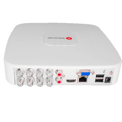 Гибридный восьмиканальный видеорегистратор с поддержкой до восьми аналоговых и до двух IP камер видеонаблюдения.