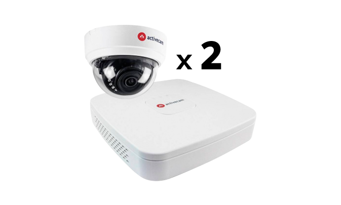 K239 - комплект устройств для создания эффективной системы видеонаблюдения для частного дома, дачи, складского помещения и различных коммерческих объектов, состоящий из мультистандартного видеорегистратора AC-X204v2 и двух аналоговых видеокамер AC-H2D1.
